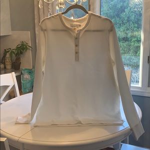 NWOT- Goodfellow & Co White Henley
